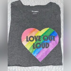 Old Navy men’s Gray Tee, Pride shirt, size S